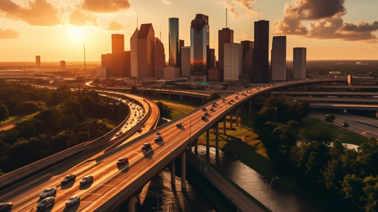 A_photo_of_Houston_Texas_on_a_summer_day_golden_hour